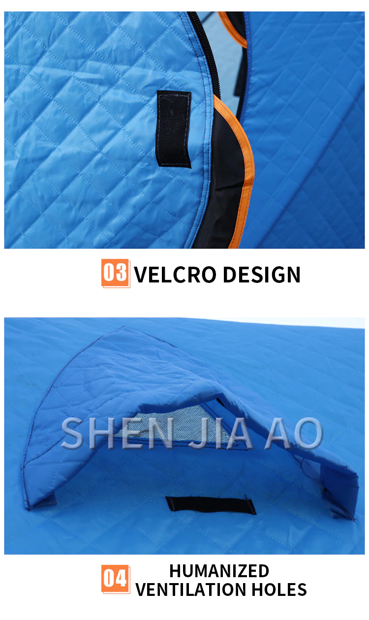 Cheap Goat Tents Outdoor Winter Fishing Tent Cotton warm and Thickened Cold proof multi person snow fishing house Easy to carry winter fishing   